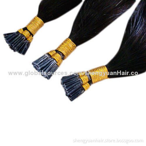 Remy Human Hair Extension with Italian Glue I-tip and U-tip Prebonded Keratine Tip